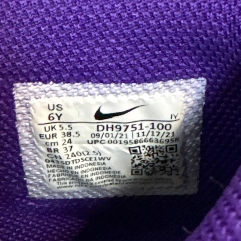 Nike Dunk High GS High Top Shoes Electro Purple Midnight Navy Size 6 6Y